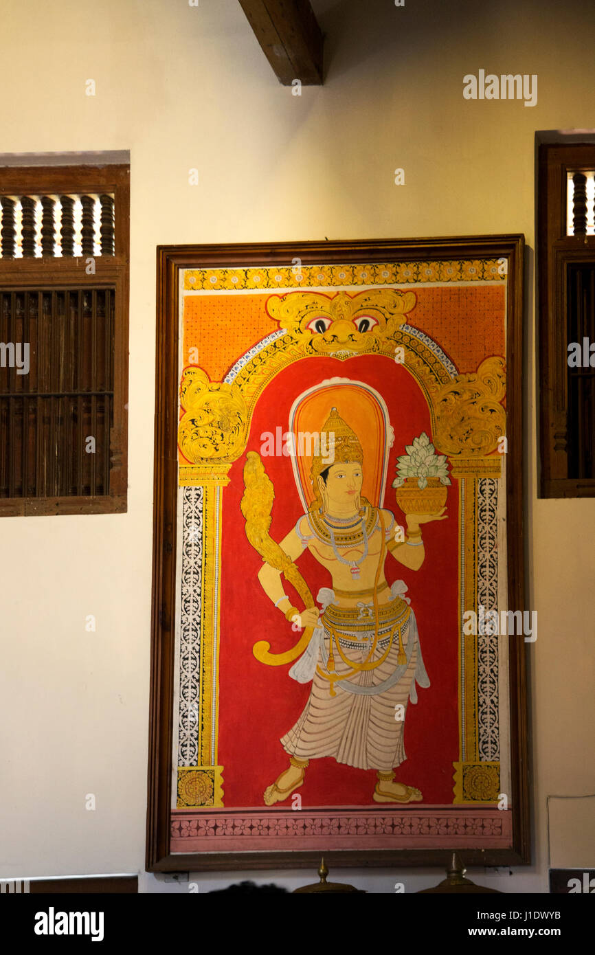 Kandy Sri Lanka Templo del Diente Sagrado Pintura De Naga Raja Guardian Foto de stock