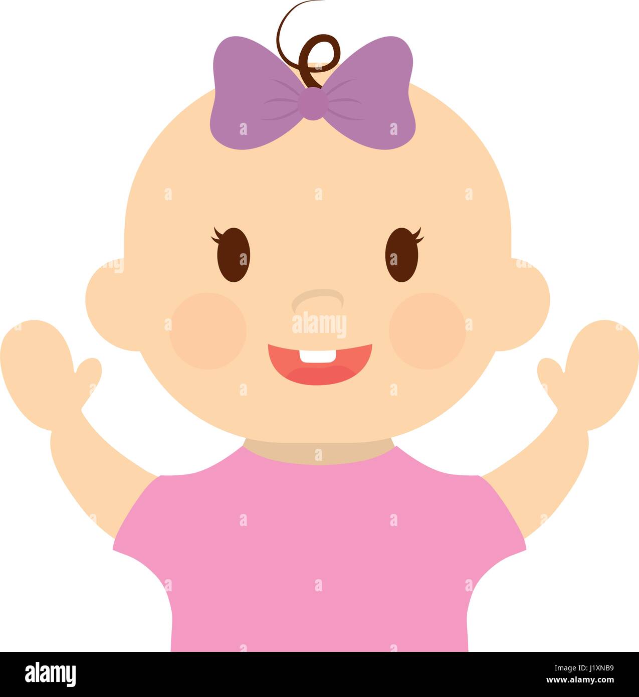 Lindo Bebe Nina Icono Imagen Vector De Stock Alamy