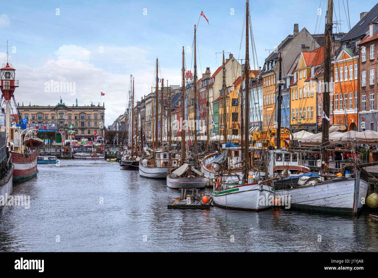 Nyhavn, Copenhague, Dinamarca, Escandinavia Foto de stock