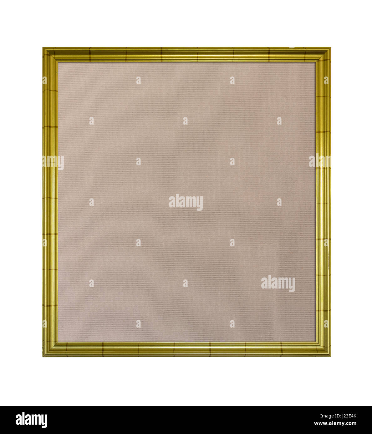 Marco de imagen en oro con pinboard interior tablón de anuncios Foto de stock