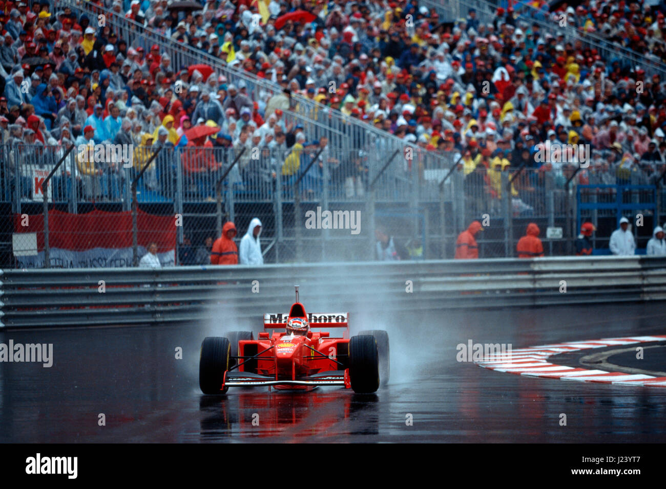 F1, Ferrari, Michael Schumacher, el GP de Mónaco, 1997 Foto de stock