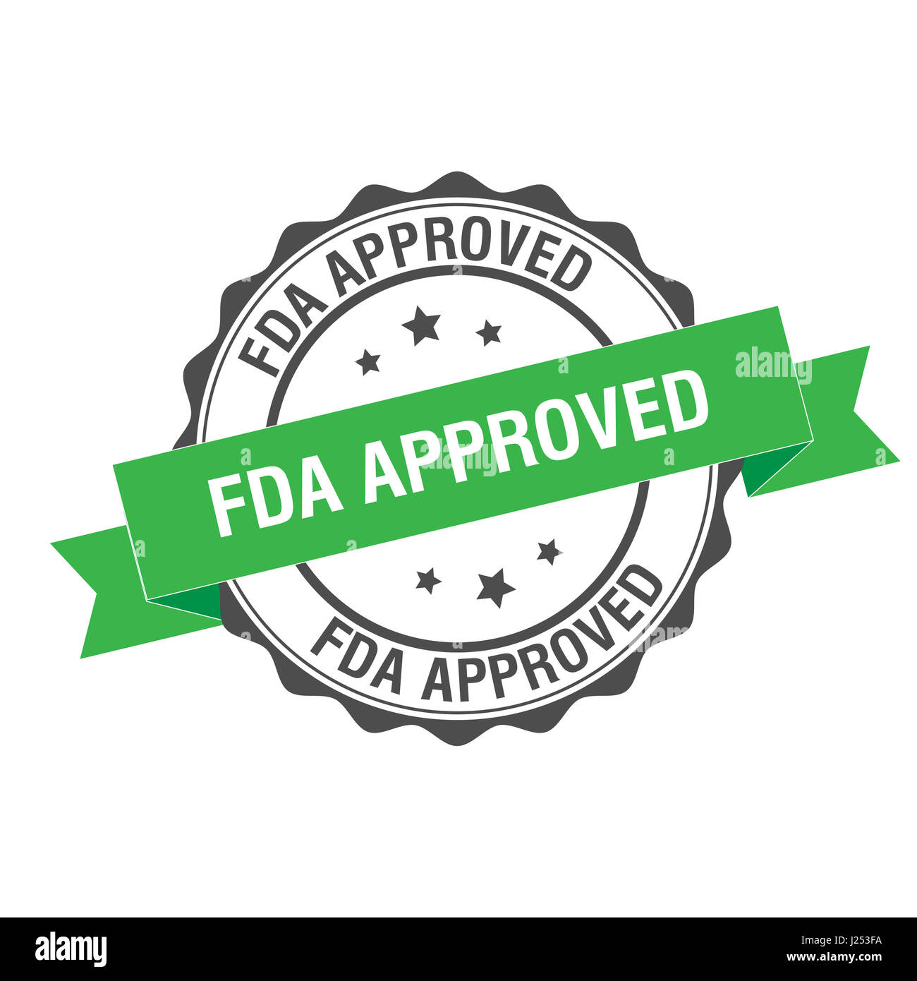 La FDA aprobó la ilustración del sello Foto de stock