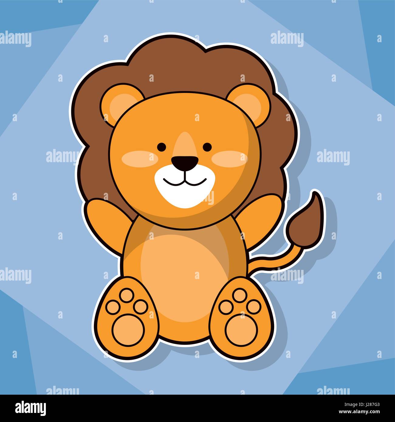 Lindo bebé león imagen de dibujos animados de animales Imagen Vector de  stock - Alamy