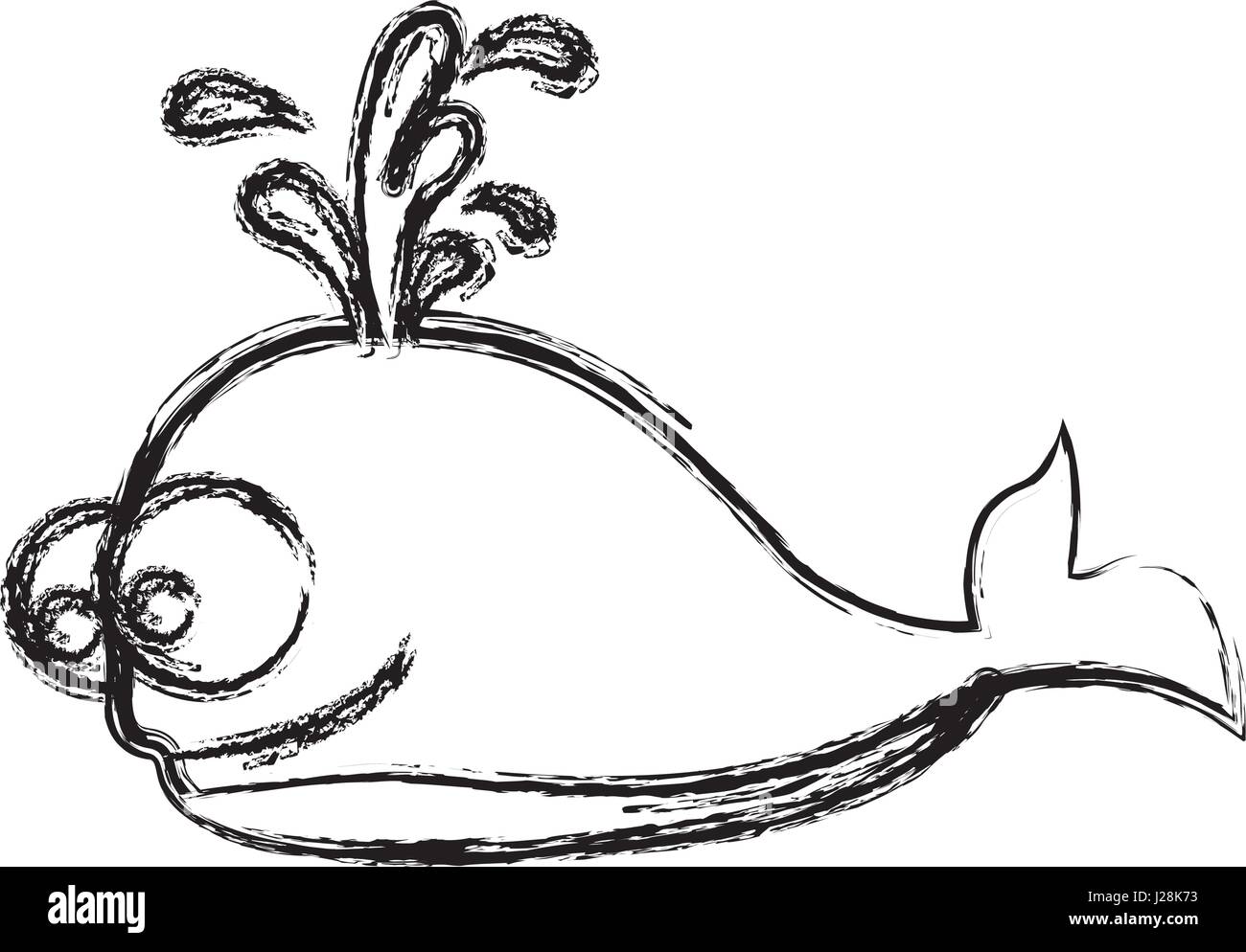 Dibujo monocromo de ballena y chorro de agua Imagen Vector de stock - Alamy Dibujo monocromo de ballena y chorro de agua Imagen Vector de stock - Alamy