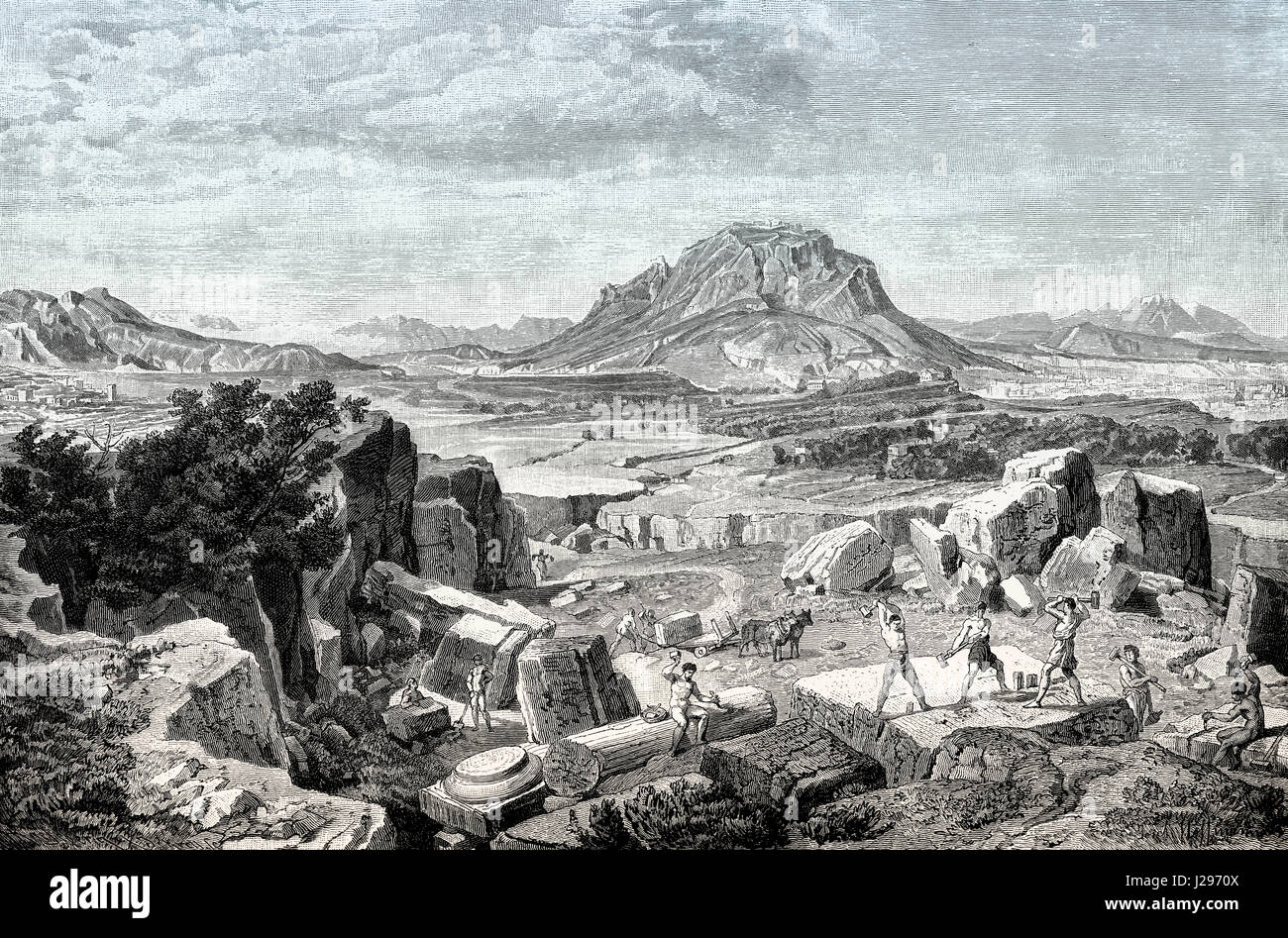 Aen Korinthos o Nuevo Corinto en 1858 después de un terremoto, el