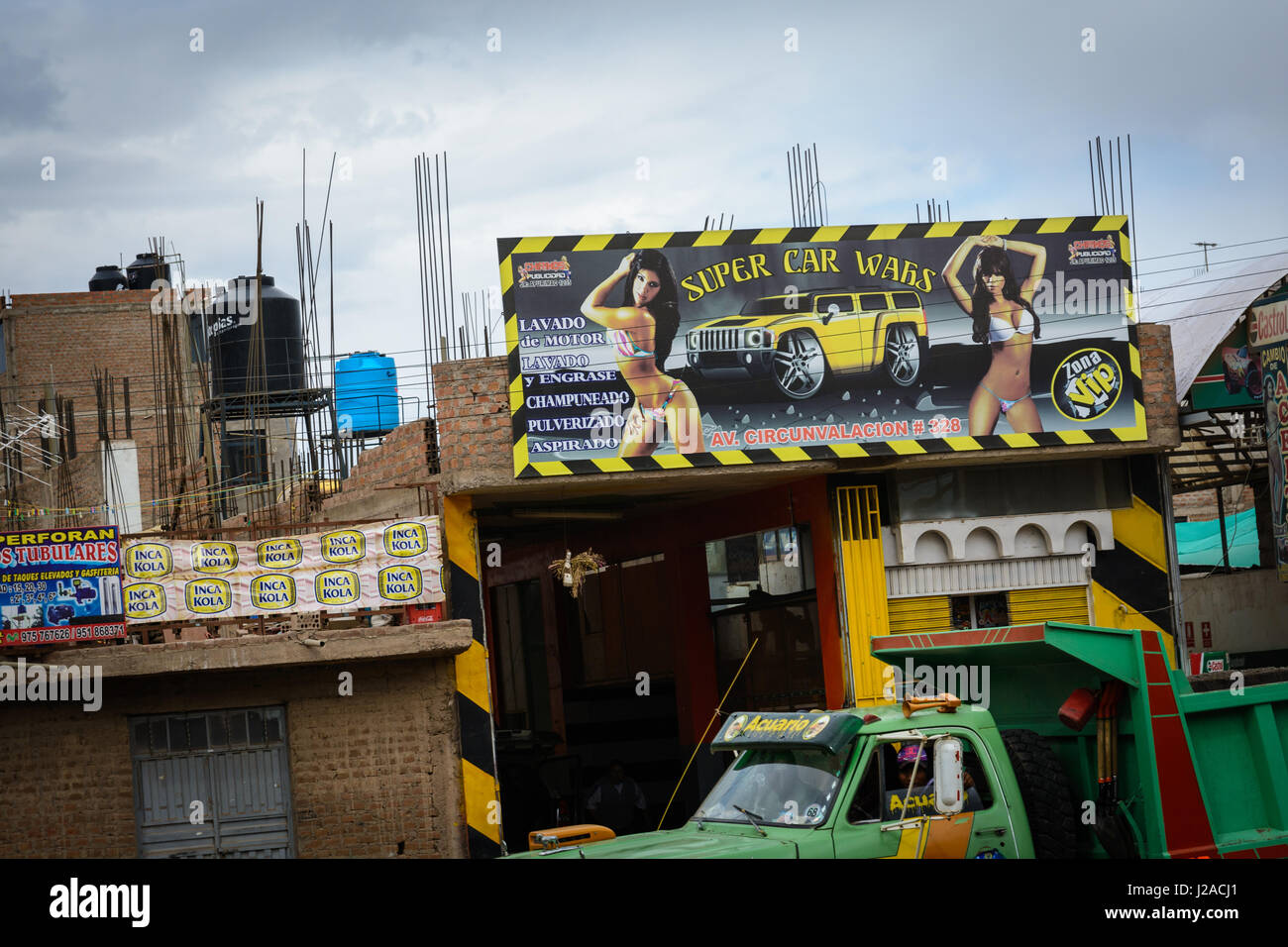 Perú, Puno, Juliaca, Juliaca es una ciudad próspera, cerca del Lago Titicaca Foto de stock