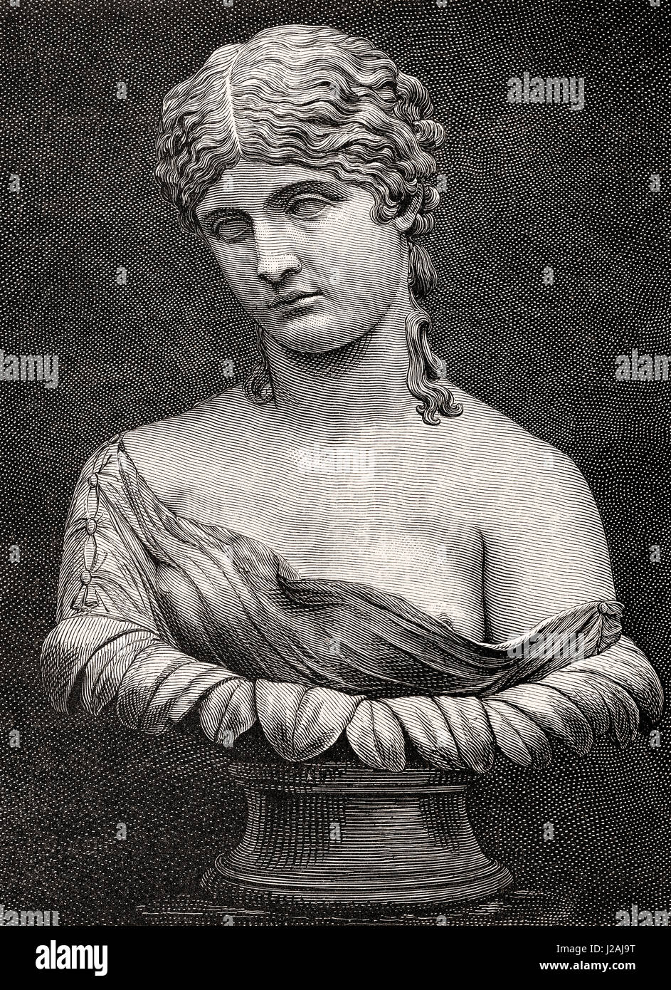 Artemis, también llamada Kynthia, uno de antiguas deidades Griegas Foto de stock