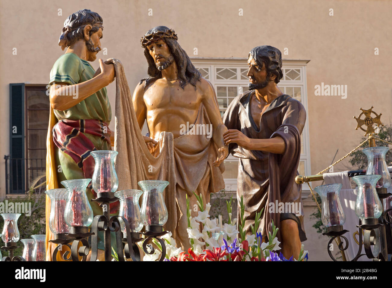 Procesion Del Viernes Santo En La Plaza De San Francisco En Palma