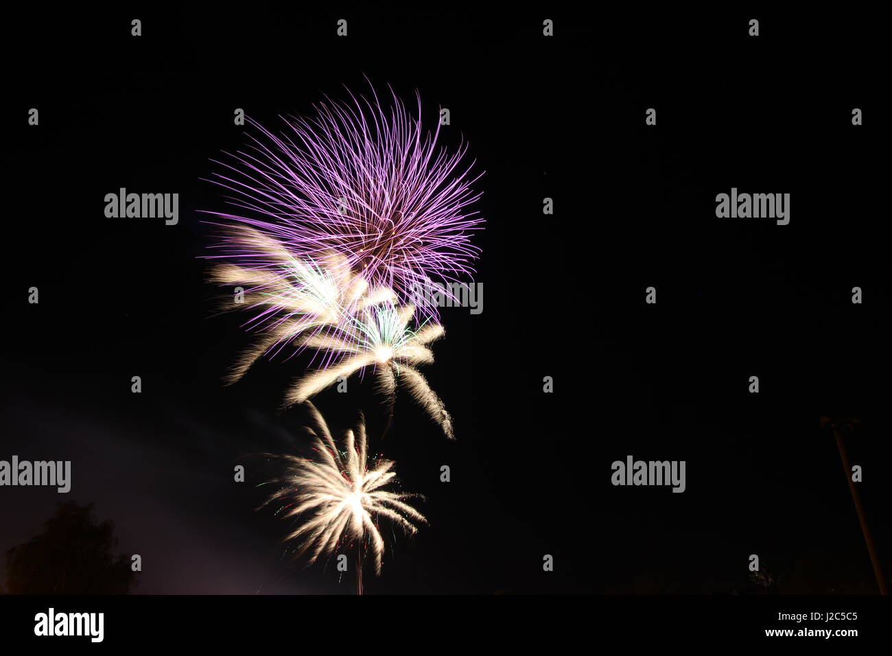 Fireworks en Nottingham 2016 Foto de stock