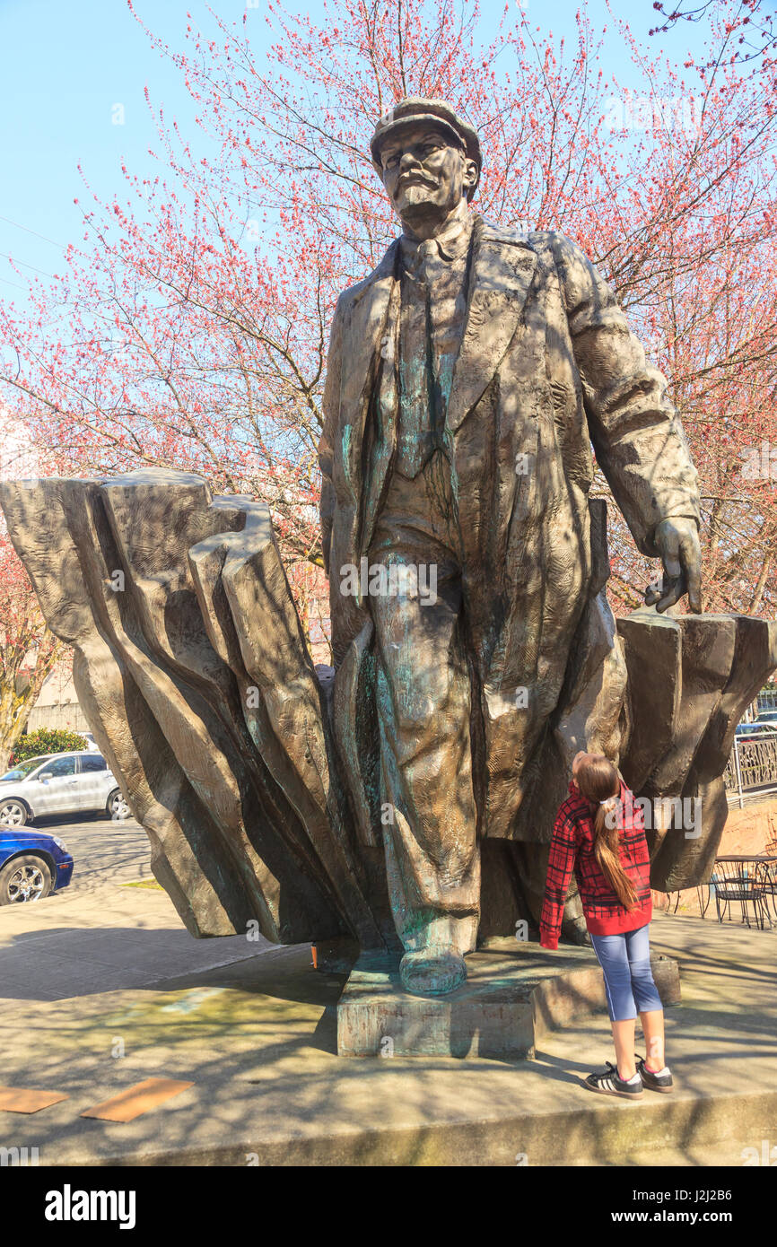 Estatua de Lenin, Fremont, Seattle, WA Fotografía de stock Alamy