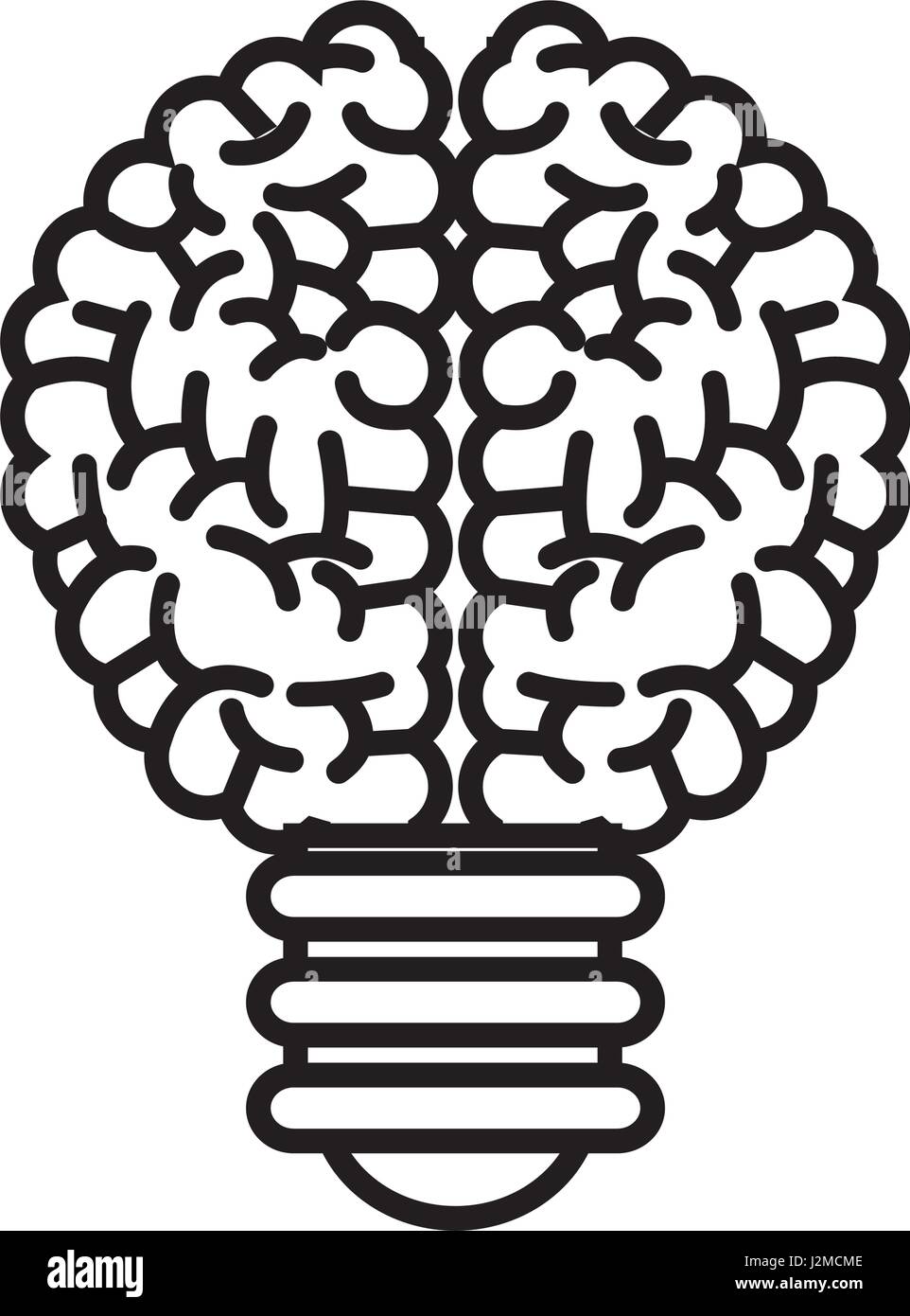 Lámpara de iluminación creativa del cerebro esbozo de inteligencia Imagen  Vector de stock - Alamy