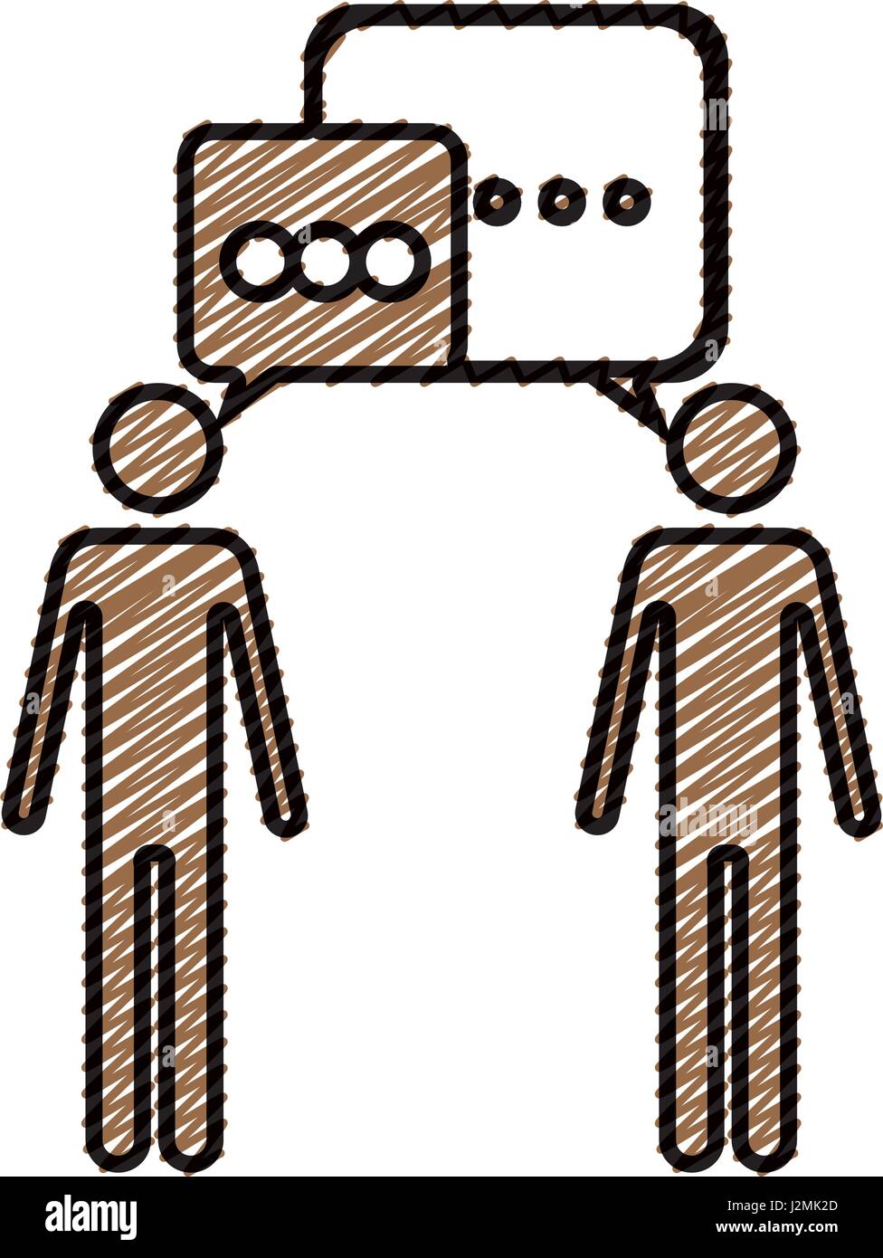 Dibujo a Lápiz de color silueta de pictograma hombre de diálogo Imagen  Vector de stock - Alamy