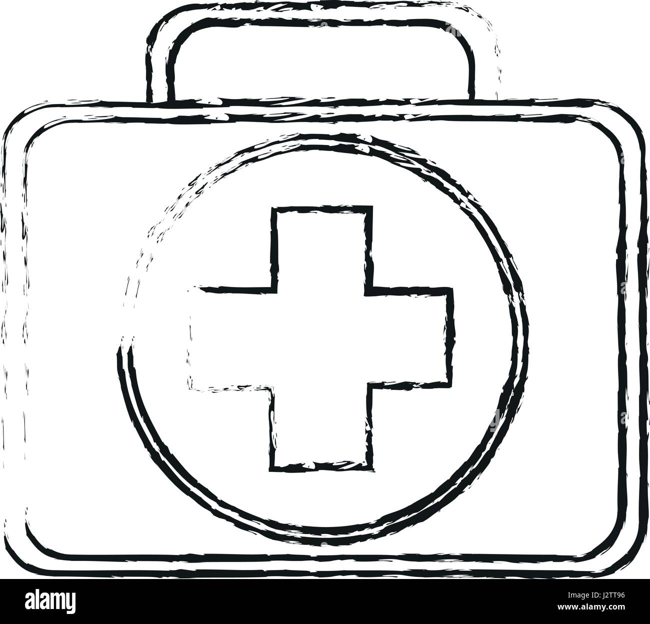 Suplemento giratorio Melodrama Silueta borrosa botiquín de primeros auxilios con cruz símbolo Imagen  Vector de stock - Alamy