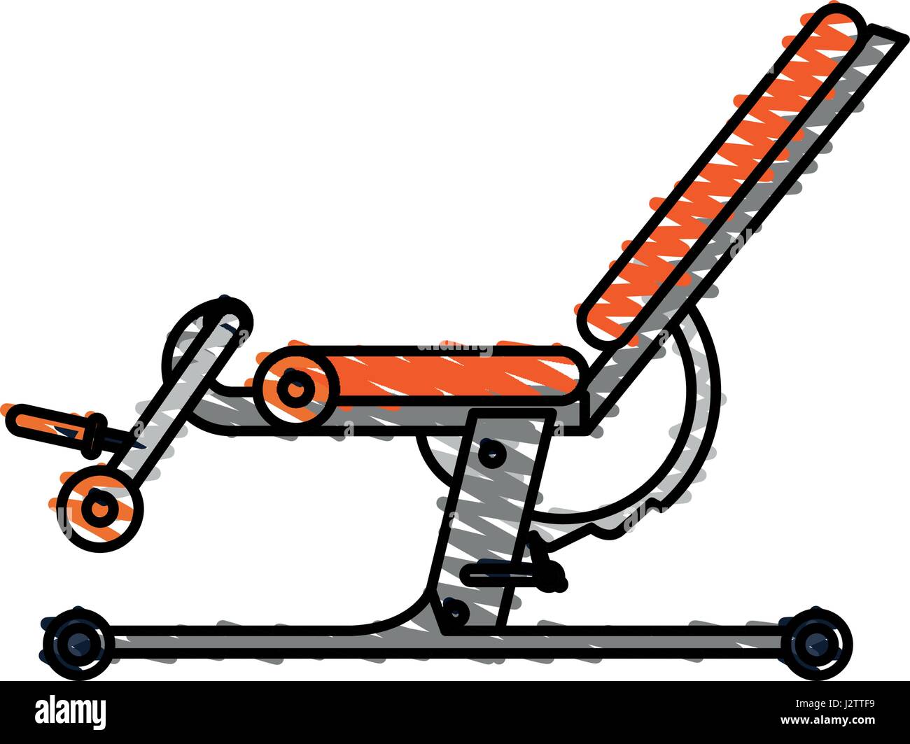 Color de Dibujo lápiz cartoon gimnasio para ejercicios de máquina Imagen  Vector de stock - Alamy