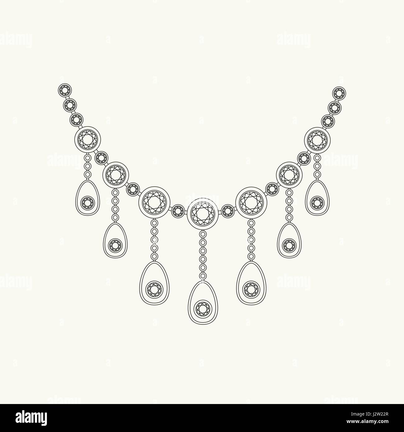 Collar de dibujo de línea Imagen Vector de stock Alamy