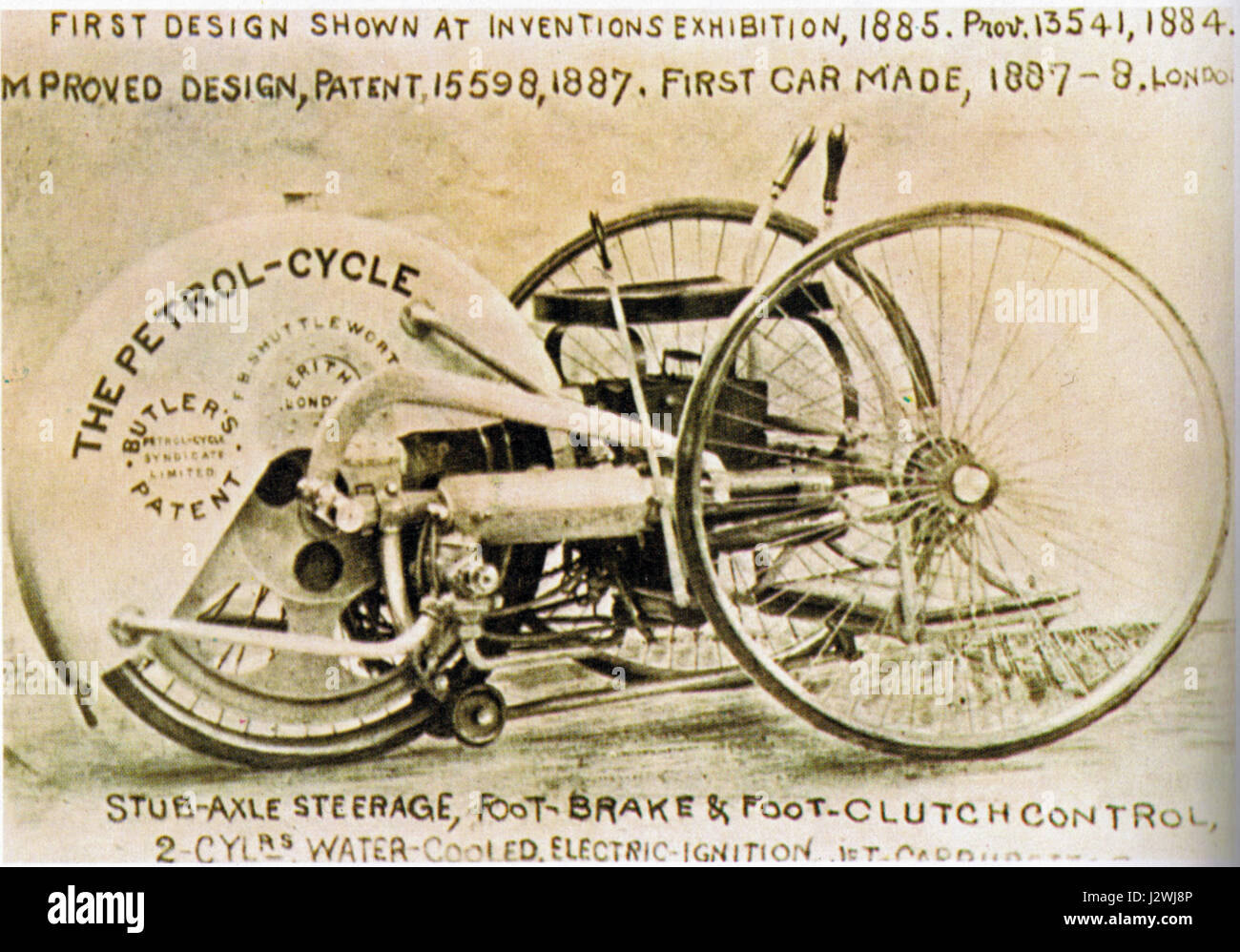 Butler Dreirad 1887 01 Foto de stock