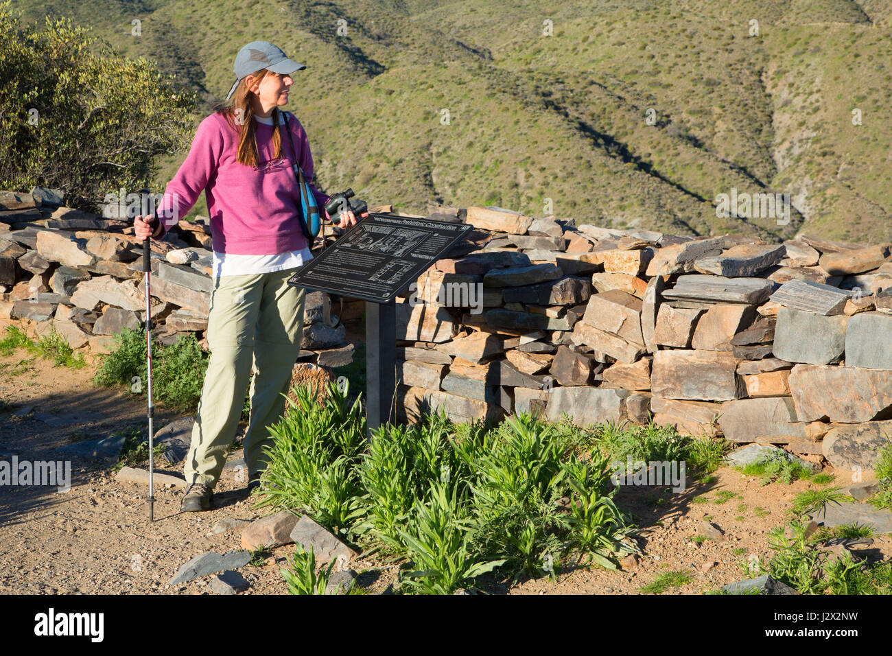 Sears Kay ruina junta interpretativo, el Bosque Nacional de Tonto, Arizona Foto de stock