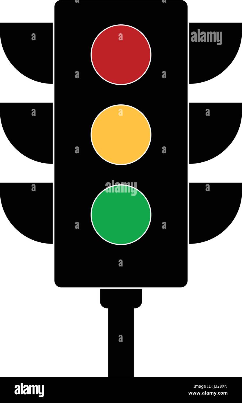 Señal de la luz de tráfico. Semáforo icono vectorial Ilustración del Vector