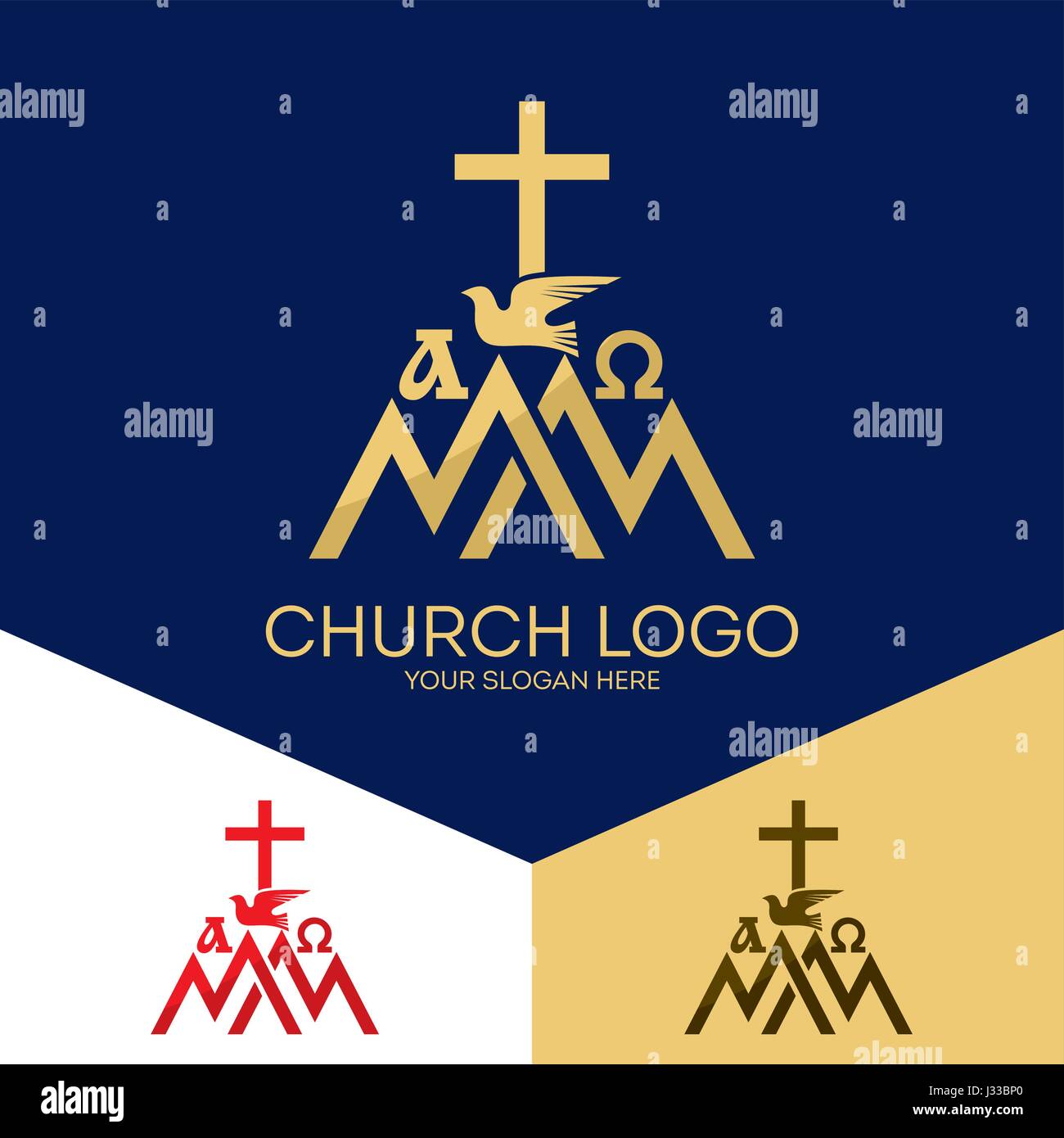 Logotipo de la Iglesia. Símbolos cristianos. El monte de Sión, el alfa y la omega, la cruz de Jesucristo Imagen Vector de stock - Alamy Logotipo de la Iglesia. Símbolos cristianos. El monte de Sión, el alfa y la omega, la cruz de Jesucristo Imagen Vector de stock - Alamy