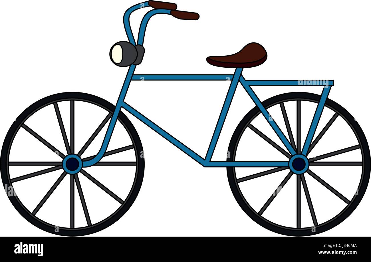 Imagen a color el transporte de bicicletas antiguas de dibujos animados  Imagen Vector de stock - Alamy