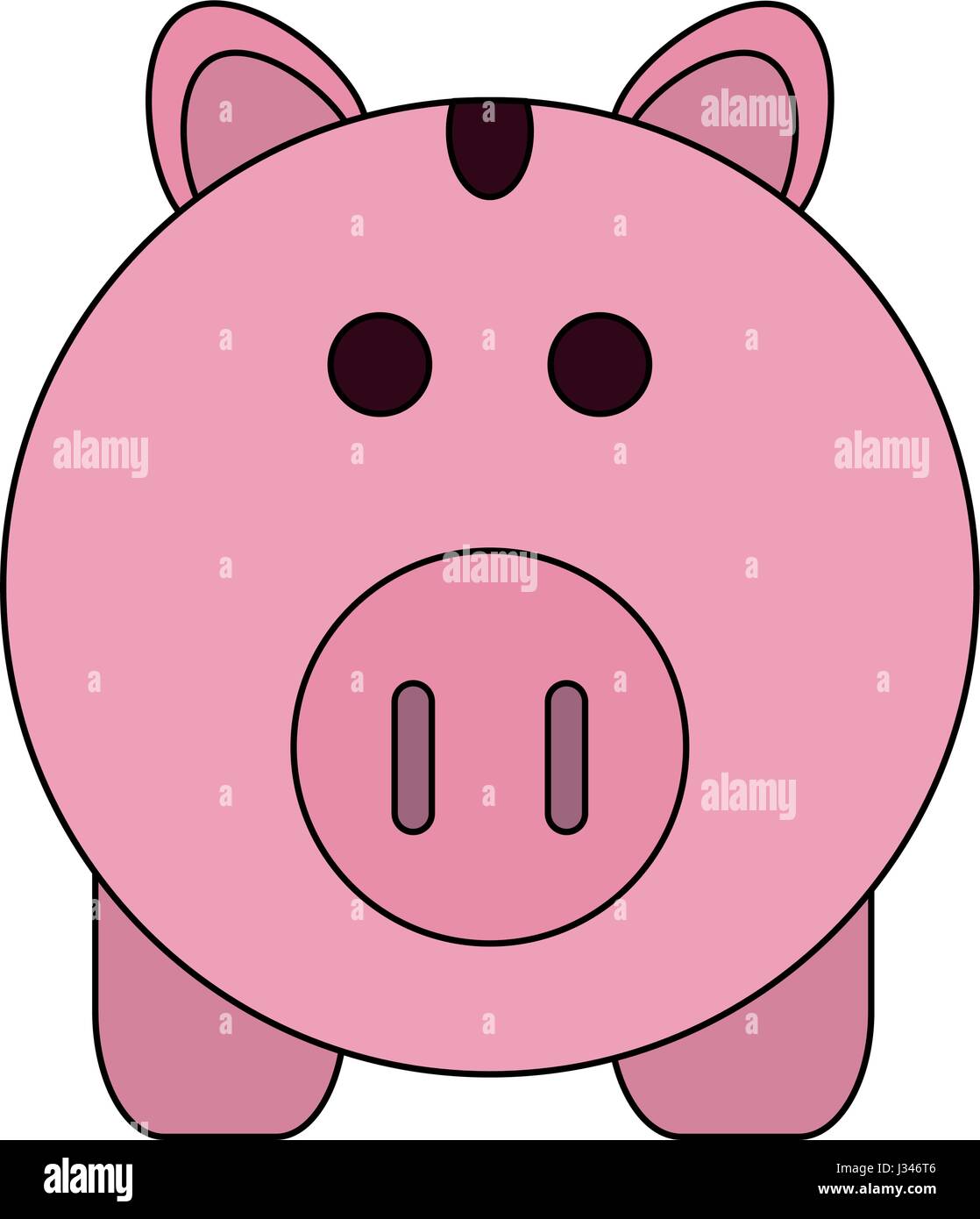 Dibujos animados imágenes en color rosa hucha con monedas de dólar Imagen  Vector de stock - Alamy