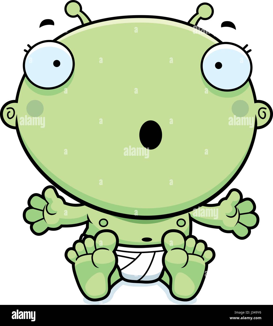 Una Caricatura De La Ilustracion De Un Bebe Alien Mirando Sorprendido Imagen Vector De Stock Alamy Una Caricatura De La Ilustracion De Un Bebe Alien Mirando Sorprendido Imagen Vector De Stock Alamy