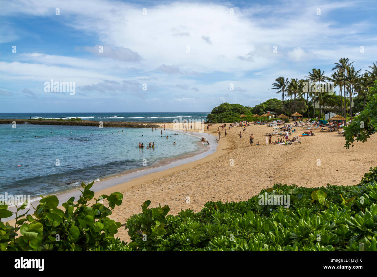 Noviembre 2, 2105 Turtle Bay Beach Resort Kahuku, Hawaii, turistas y