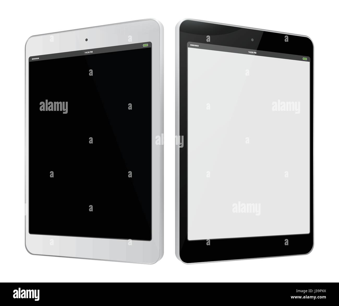 Tablet PC en blanco y negro ilustración vectorial. Ilustración del Vector