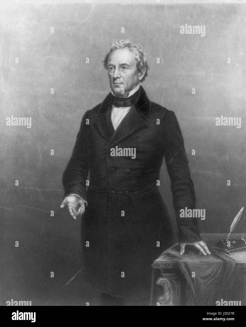 Edward Everett, de 1794 a 1865, tres cuartos de longitud vertical, de pie, mirando hacia la izquierda Foto de stock