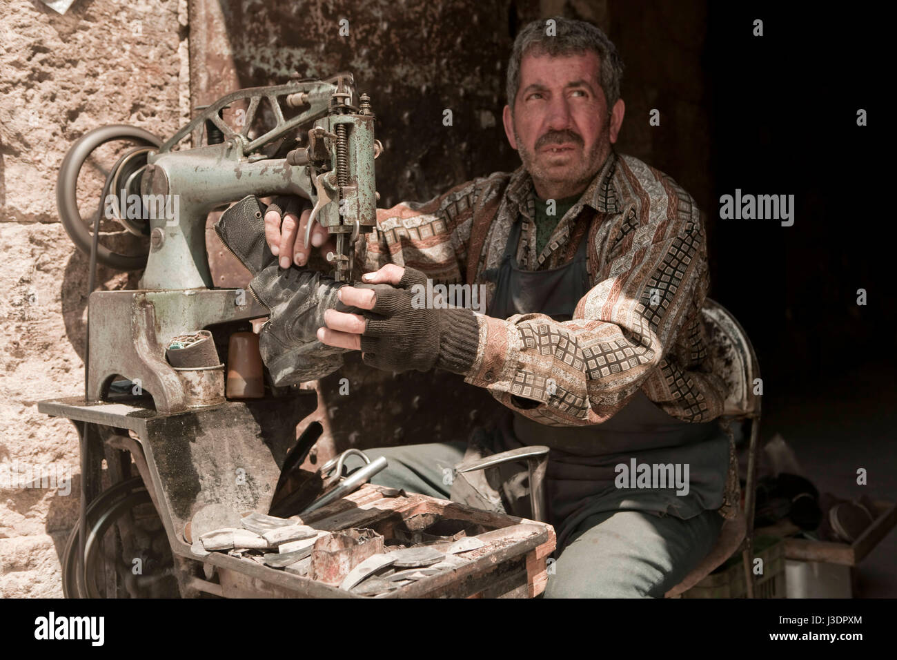 Trabajadores en Siria Foto de stock