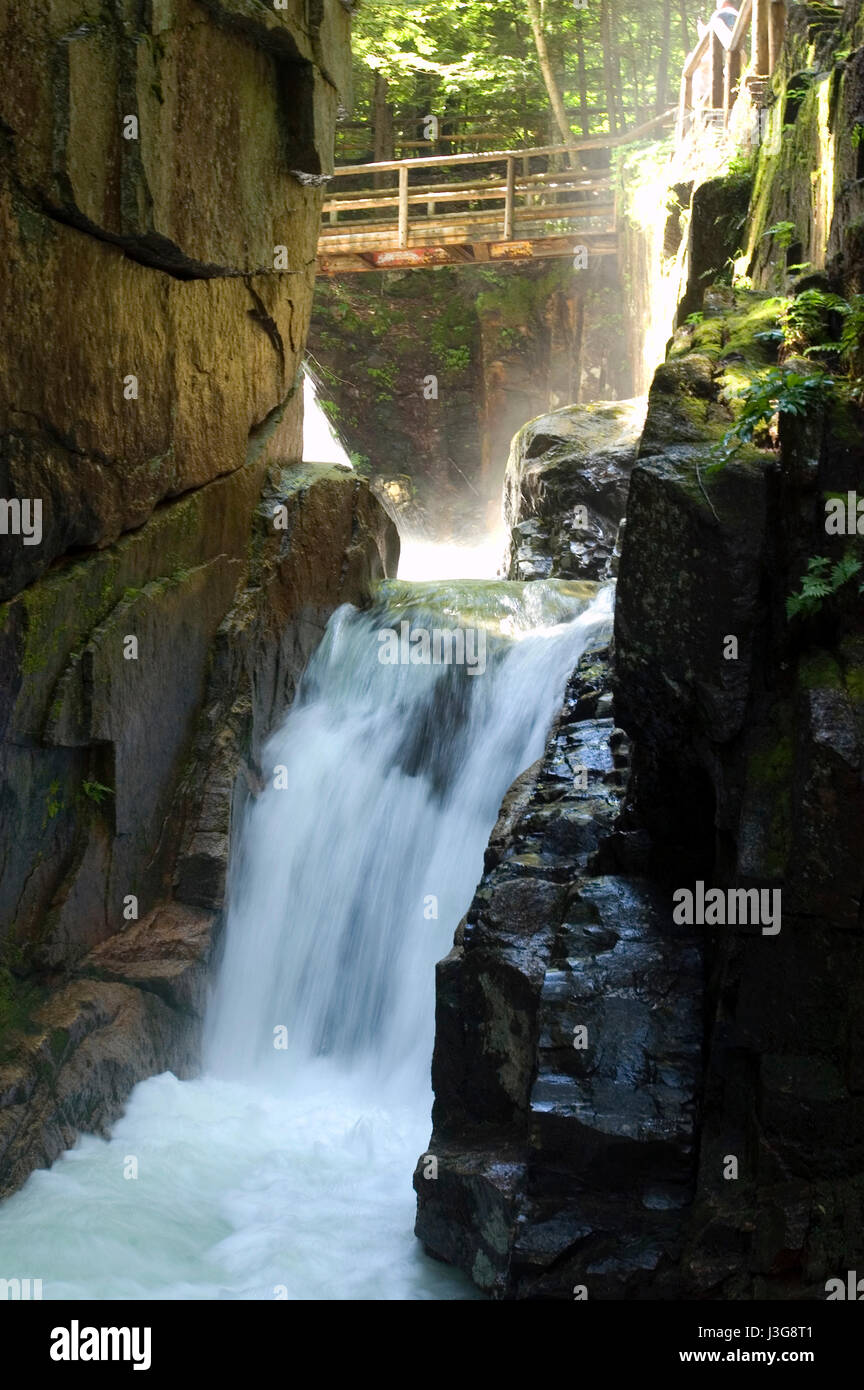 Sabbaday Falls - White Mountains National Forest - New Hampshire, EE.UU. Foto de stock