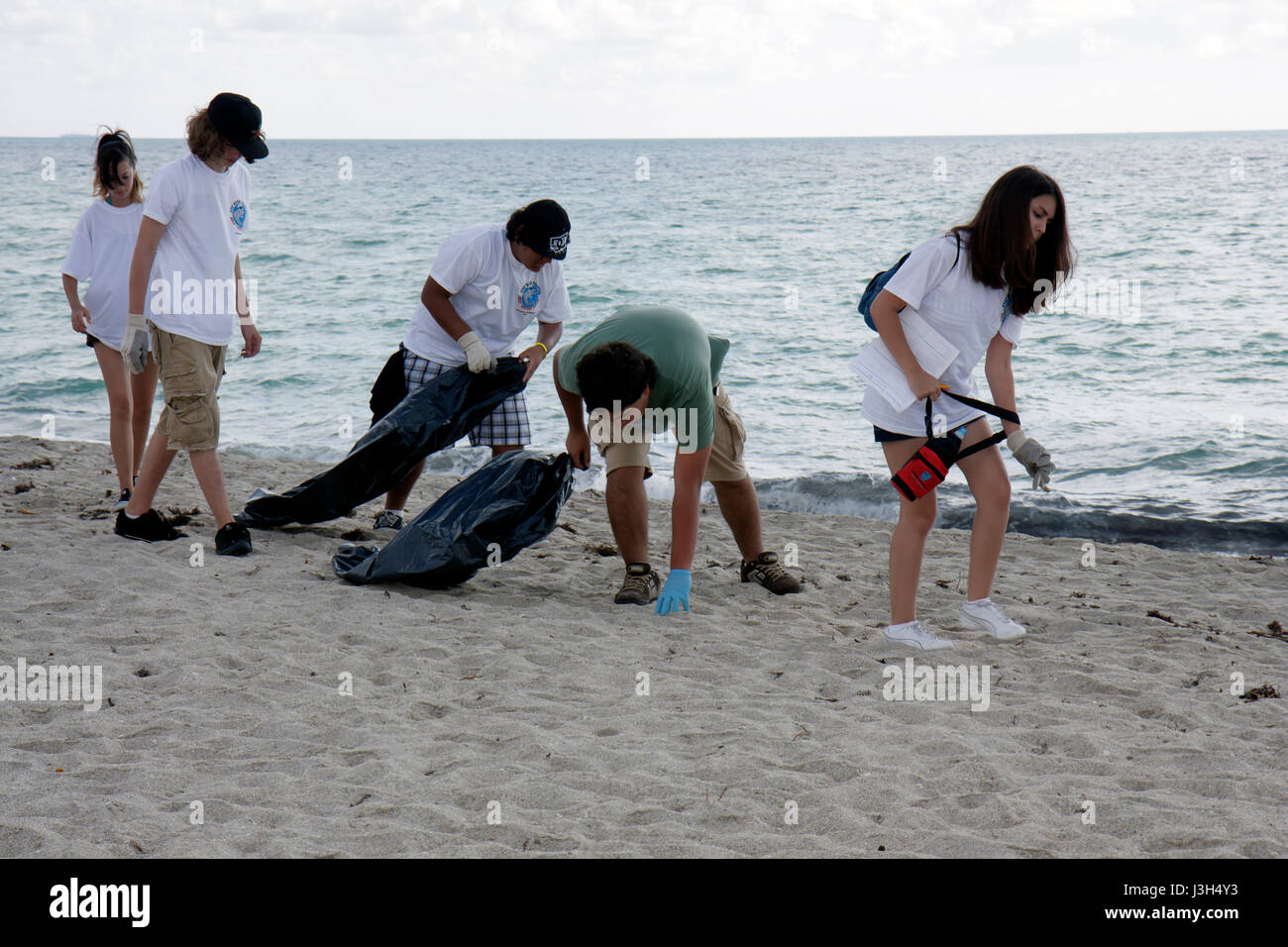 Chicas Adolescentes Recogiendo Basura Fotos e Imágenes de stock Alamy