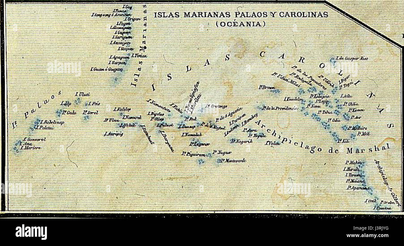 Islas Marianas Palaos y Carolinas Foto de stock