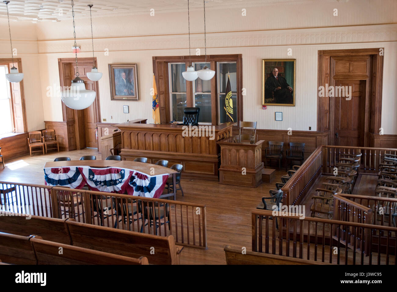La Hunterdon Co. Courthouse, Nueva Jersey, sitio del 1935 "Juicio del