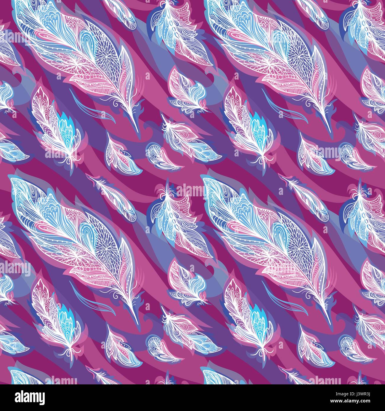 Pluma de color azul Imágenes vectoriales de stock - Alamy