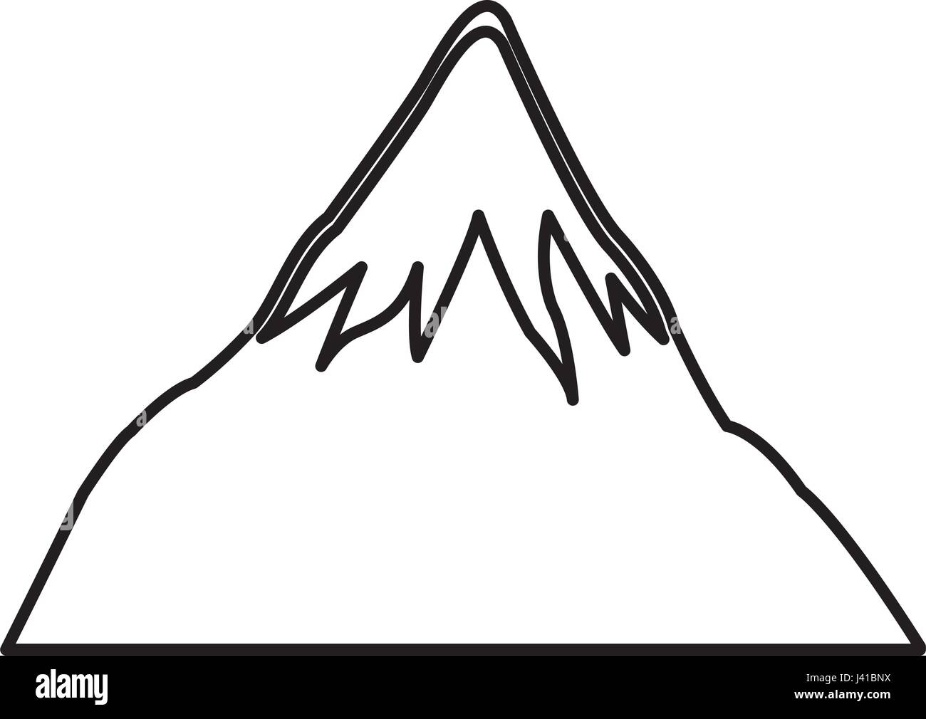 El monte Fuji de Japón línea natural del paisaje Ilustración del Vector