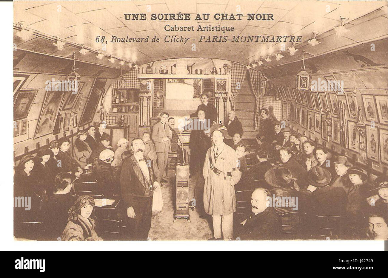 Le Chat Noir Cabaret Paris 1 Postal Fotografia De Stock Alamy