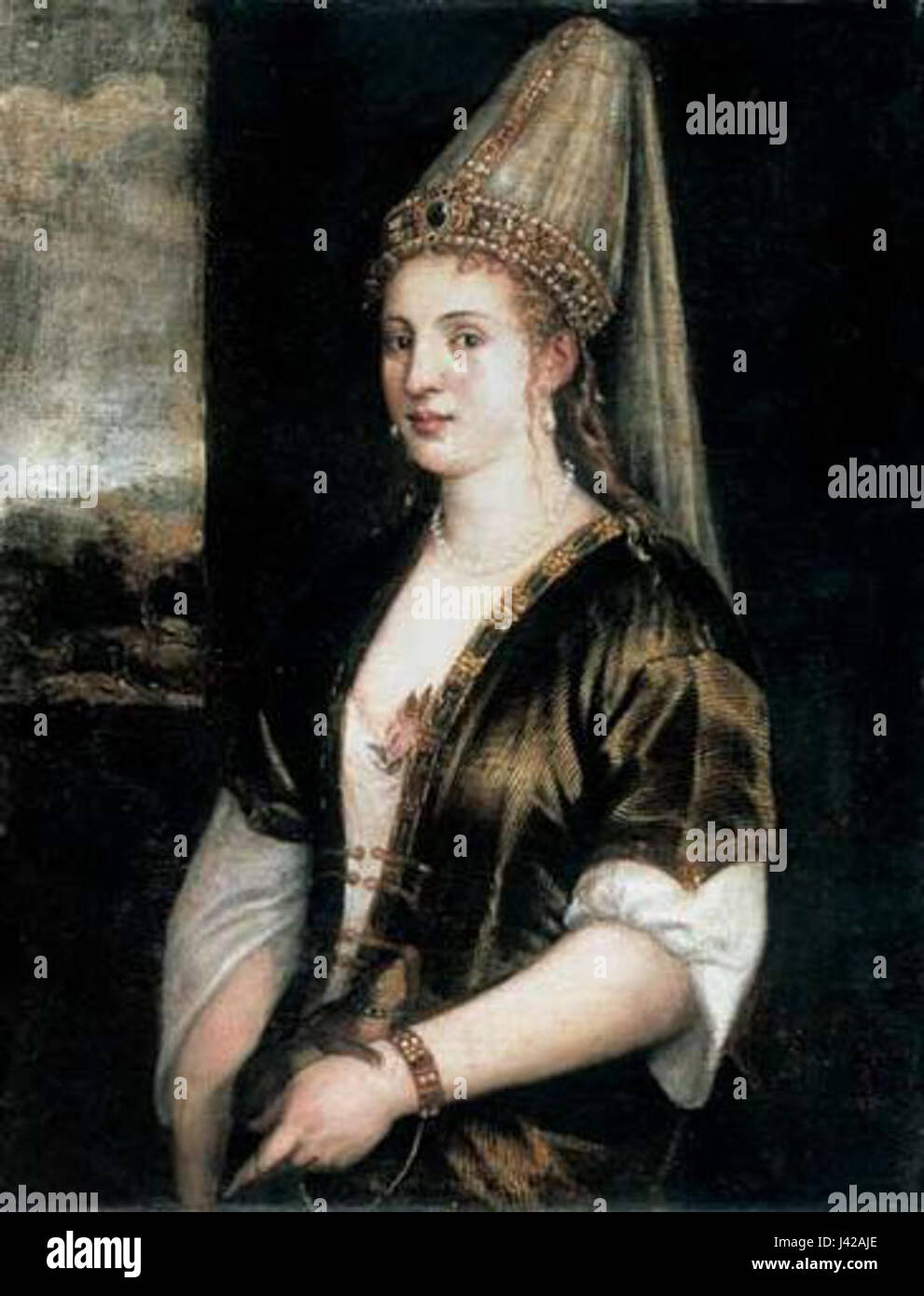 La Sultane rousse Tiziano Foto de stock