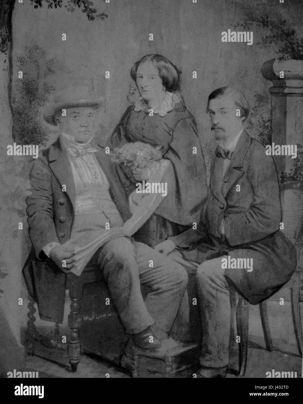 Konstanty Tyszkiewicz nacido 1806 1868 i Família Drezden 1869 AD Foto de stock