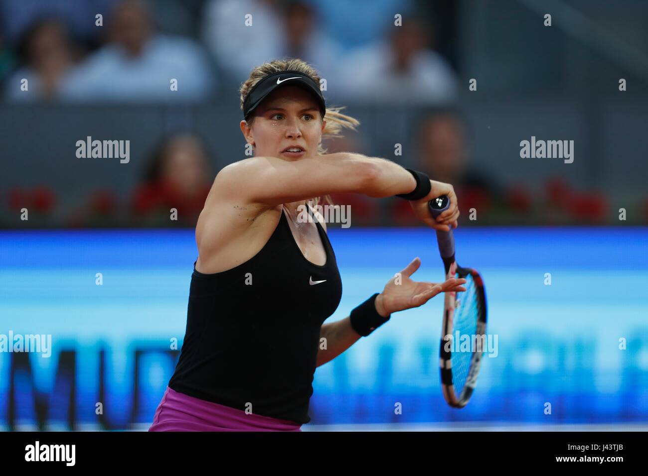 Madrid, España. 8 de mayo, 2017. Eugenie Bouchard (CAN) Tenis : Eugenie  Bouchard de Canadá durante la segunda ronda de solteros match contra Maria  Sharapova de Rusia en la WTA Tour Mutua