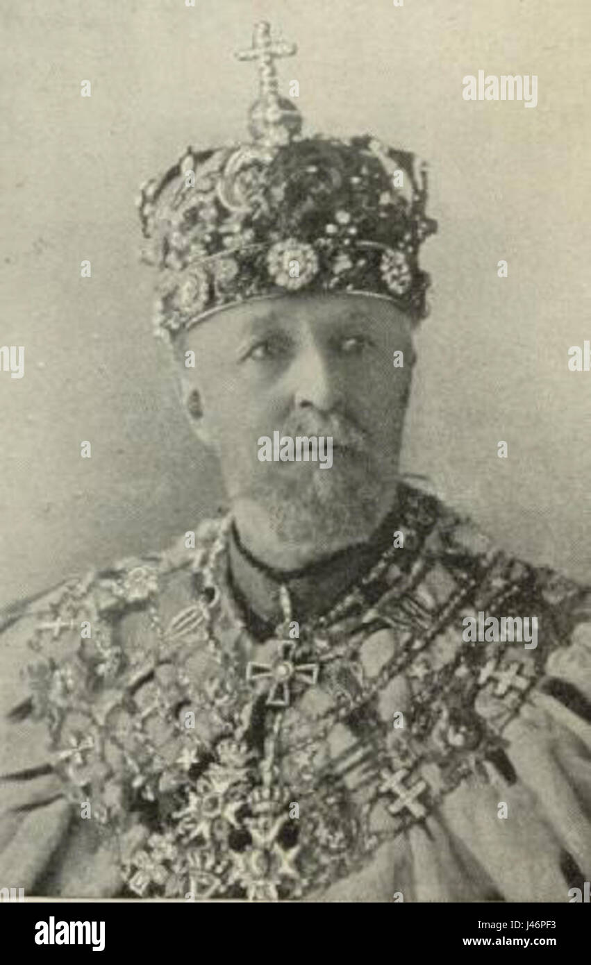 Oscar II de Suecia ca 1897 Foto de stock
