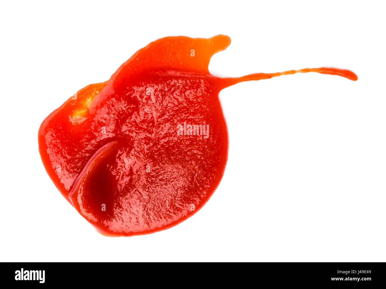 Aislados o en salsa de tomate ketchup. Foto de stock