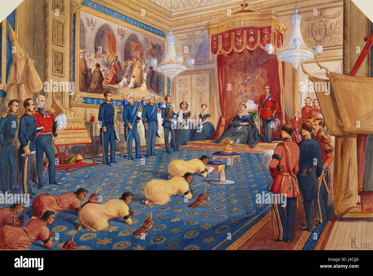 La Recepcion De Los Embajadores Del Rey De Siam El 19 De Noviembre De 1857 Fotografia De Stock Alamy alamy