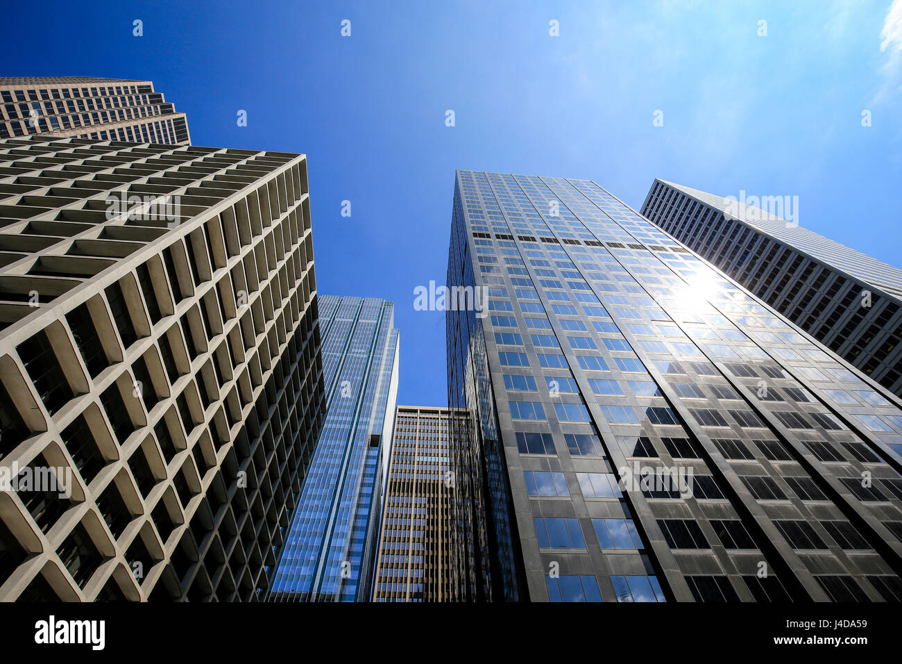 Edificios de gran altura, Chicago, Illinois, EE.UU., América del Norte, HochhŠuser, Chicago, Illinois, EE.UU., Nordamerika Foto de stock