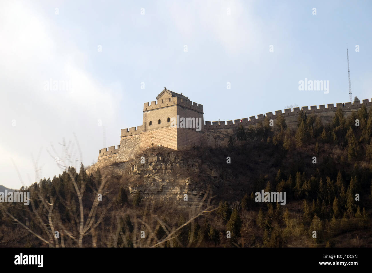 La Gran Muralla China en Badaling, China, 24 de febrero de 2016. Foto de stock