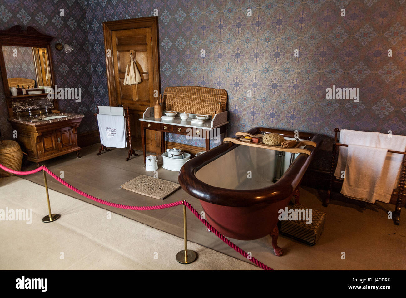 Su useñorías boudoir / Baño en Lanhydrock, Bodmin, Cornwall. Foto de stock