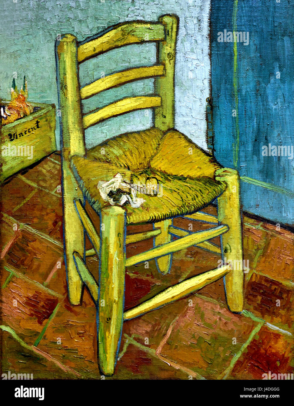 La silla de Van Gogh 1888 Vincent van Gogh 1853- 1890 Holandés Los Países  Bajos ( tubo ,el tabaco Fotografía de stock - Alamy