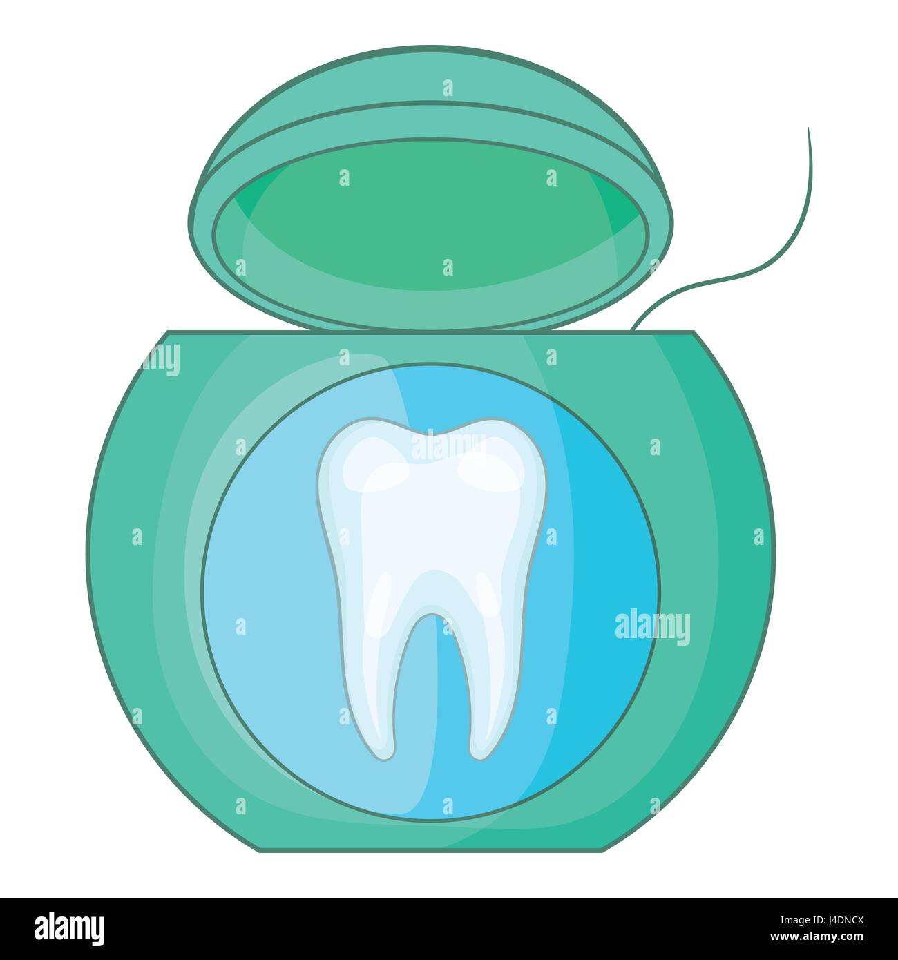 En consecuencia los padres de crianza Transparentemente El hilo dental, el icono de estilo de dibujos animados Imagen Vector de  stock - Alamy