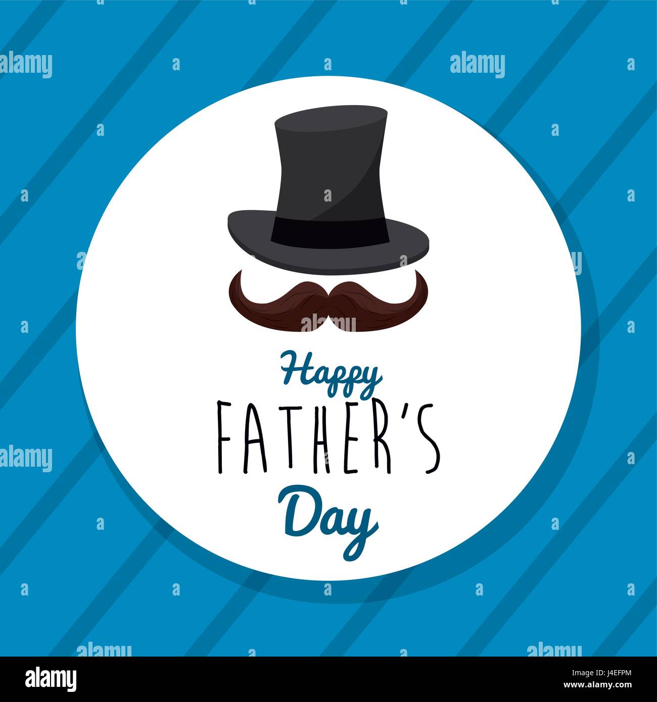 Feliz Día del padre. Tarjeta de felicitación. hat bigote celebración de  fiestas Imagen Vector de stock - Alamy