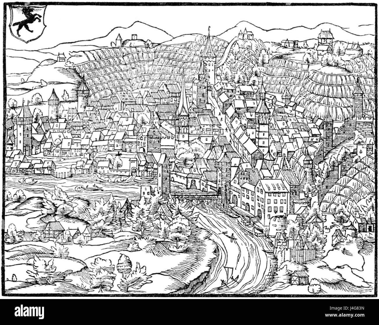 Mappa Di Schaffhausen Imágenes De Stock En Blanco Y Negro Alamy